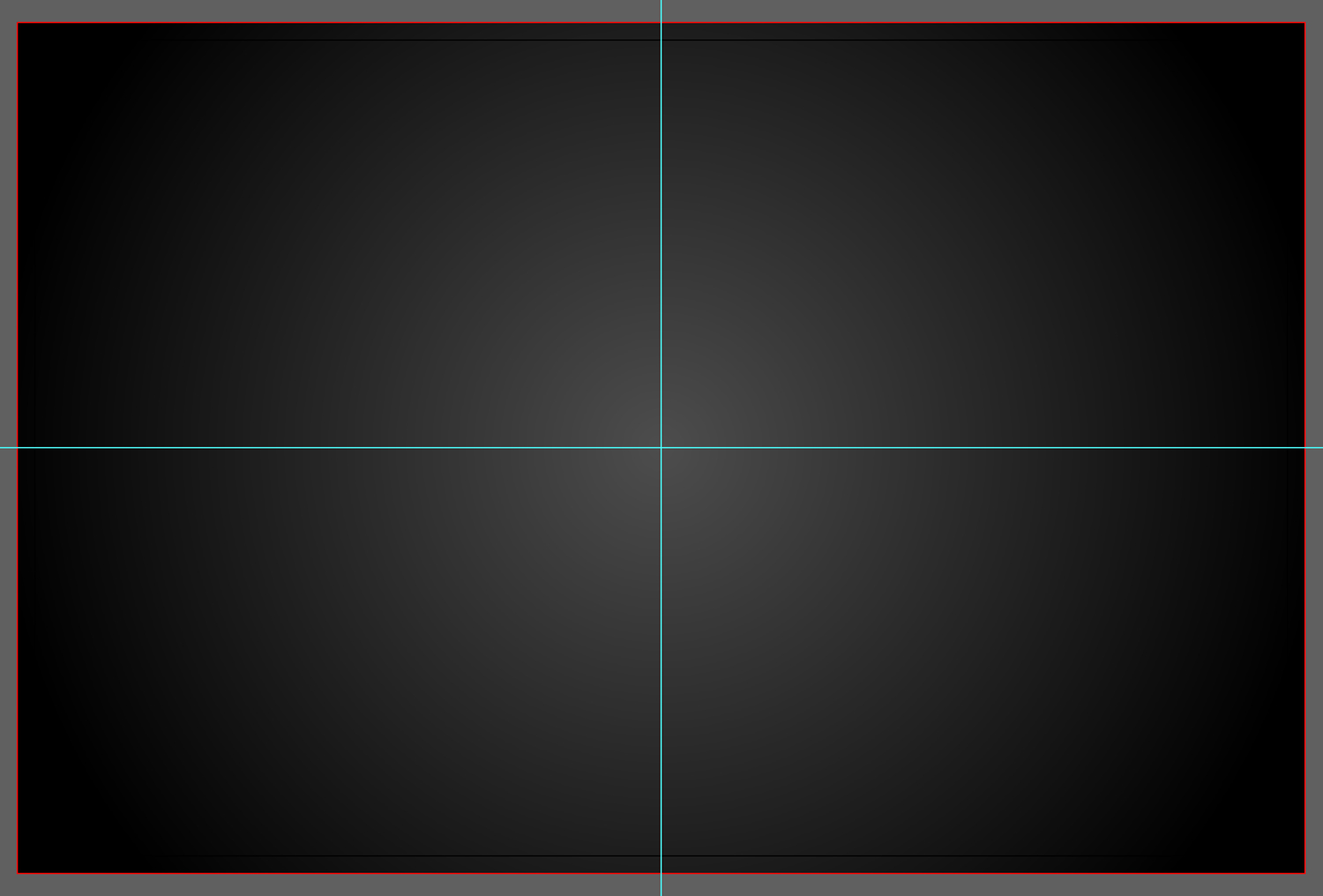 Blue center guides on a black background in Adobe Illustrator