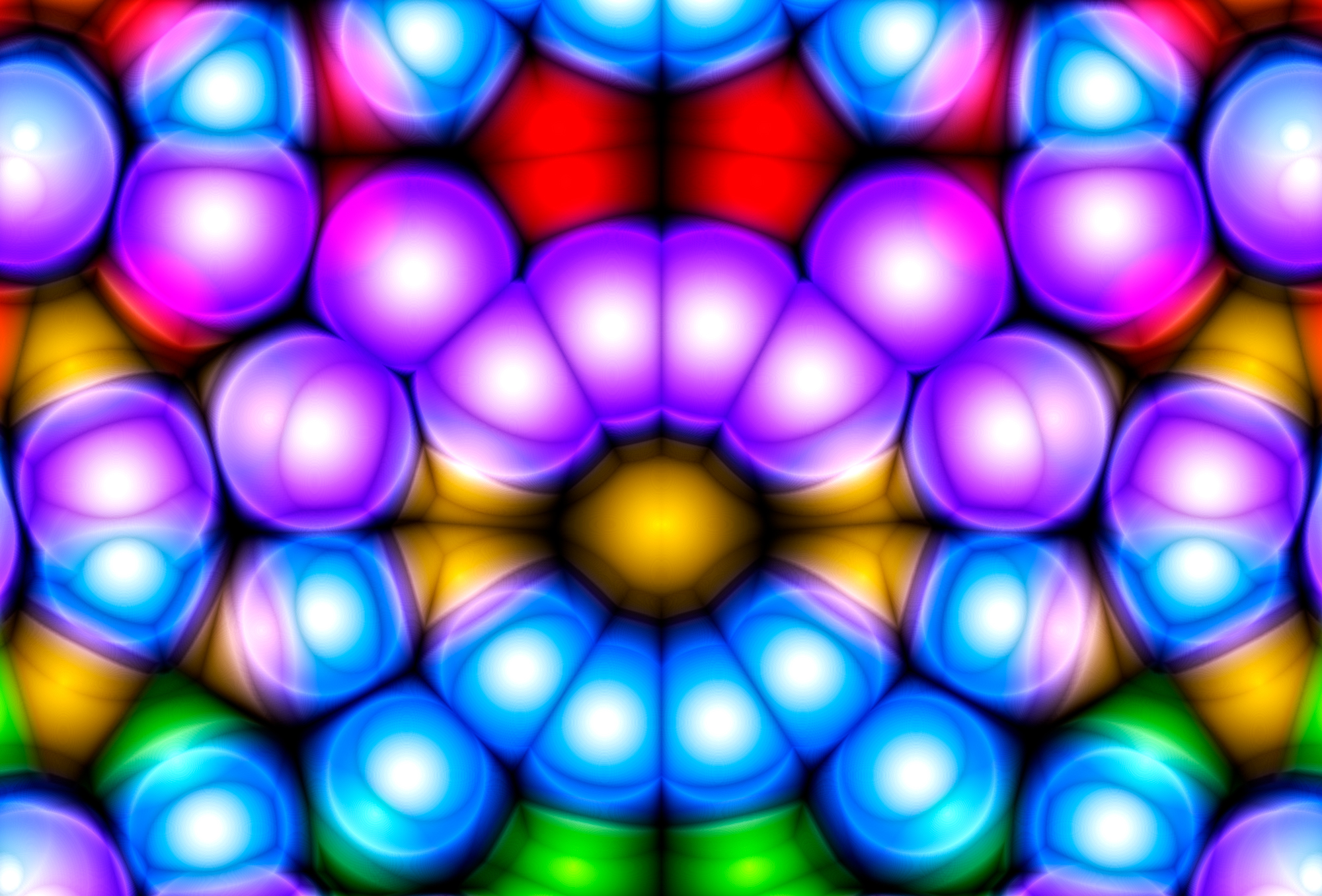 Blended and sharpened molecule effect in Photoshop