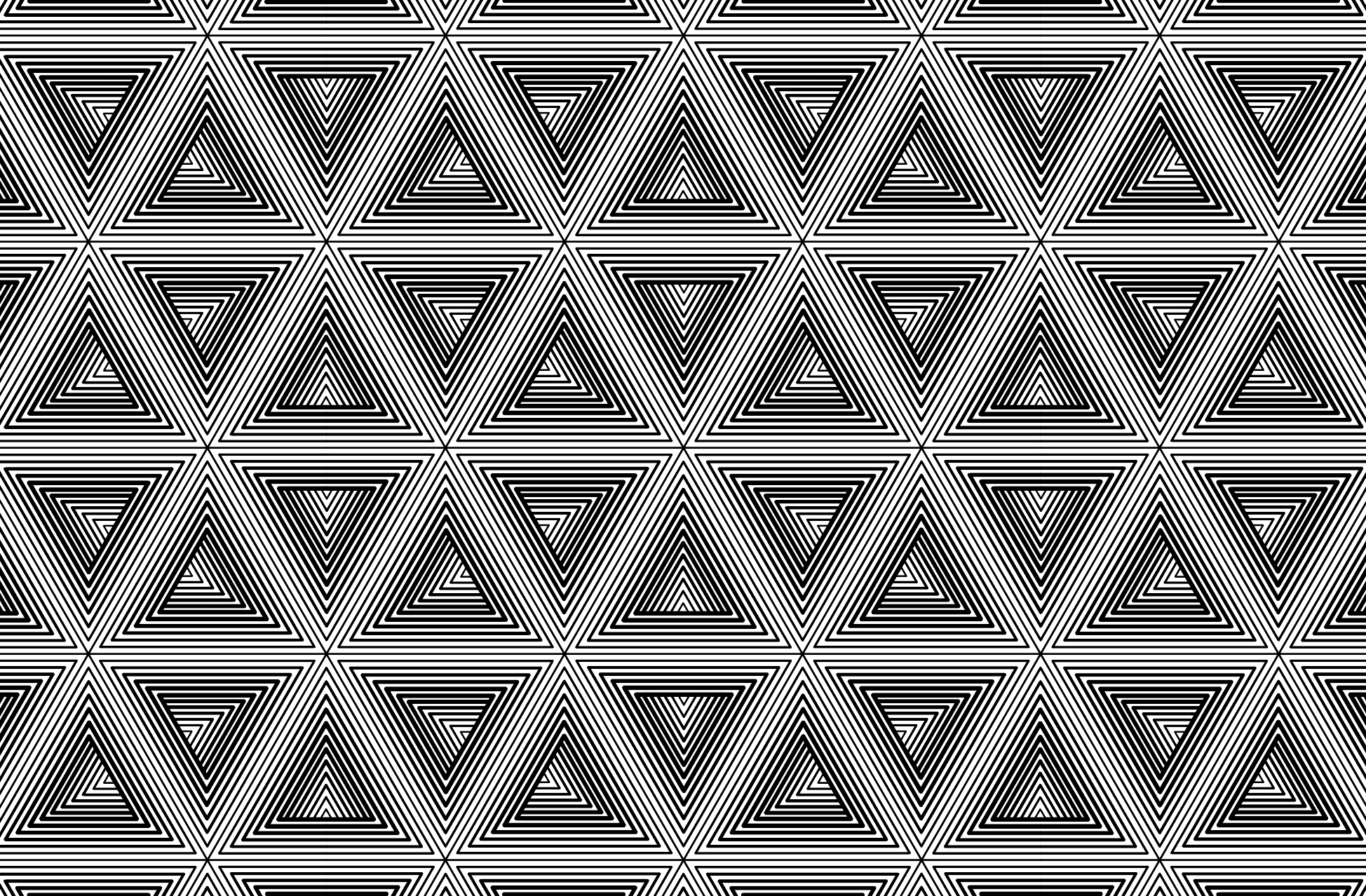 Pattern of hexes of triangles