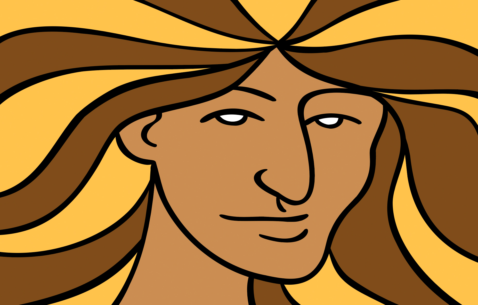 Simplified artwork with color gaps filled in