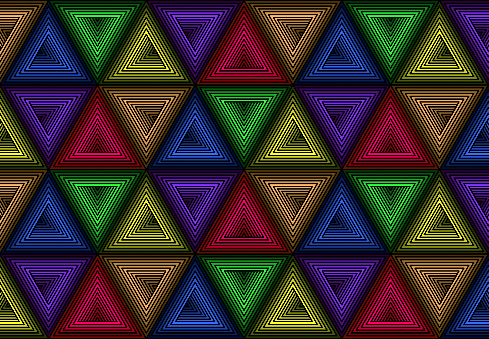 Colors in the triangluar pattern have changed