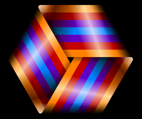 The final m&ouml;bius strip created in Adobe Illustrator